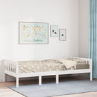 Kinderbed zonder matras massief grenenhout wit 90x200 cm