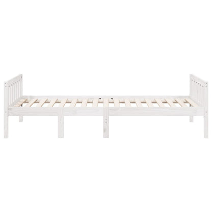 Kinderbed zonder matras massief grenenhout wit 90x190 cm