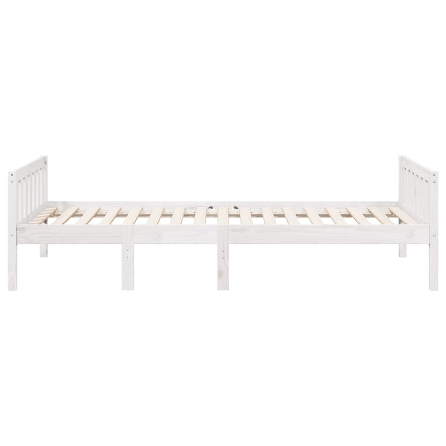 Kinderbed zonder matras massief grenenhout wit 90x190 cm