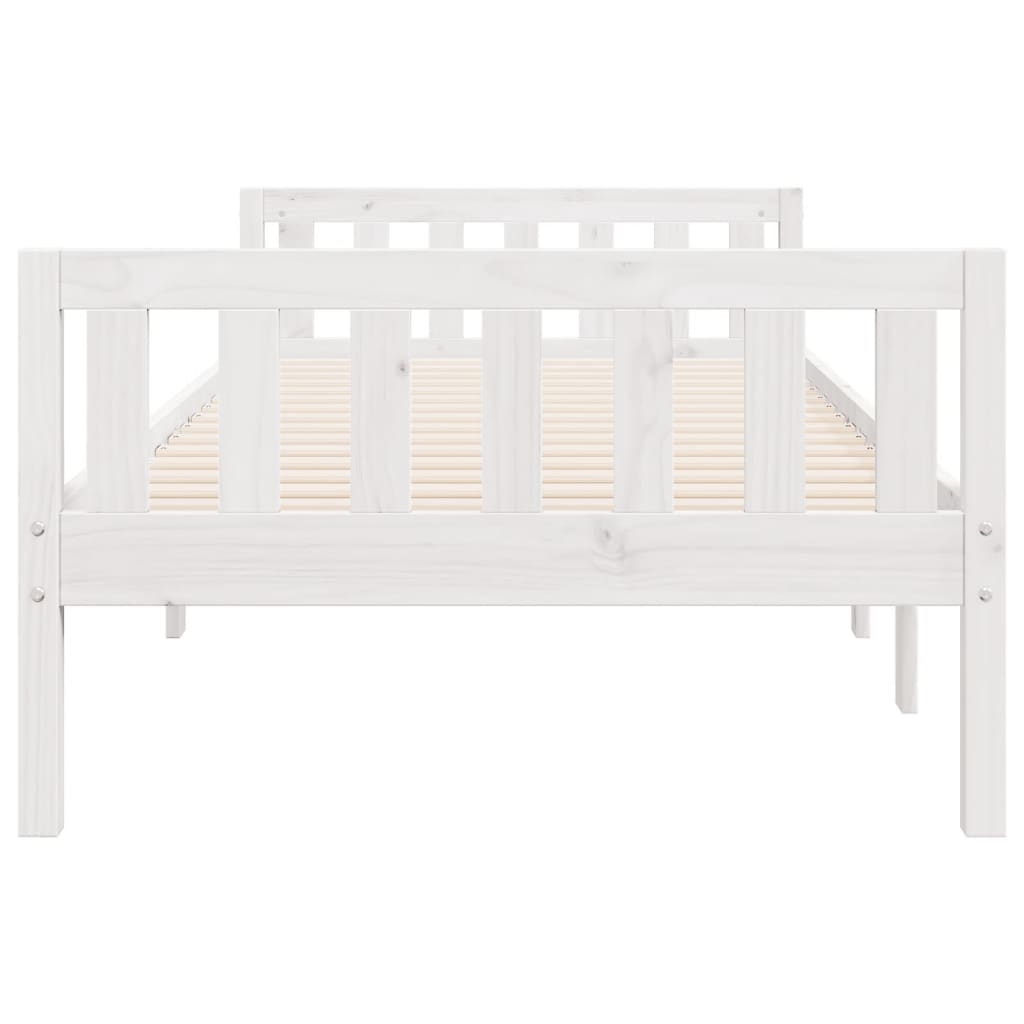 Kinderbed zonder matras massief grenenhout wit 90x190 cm
