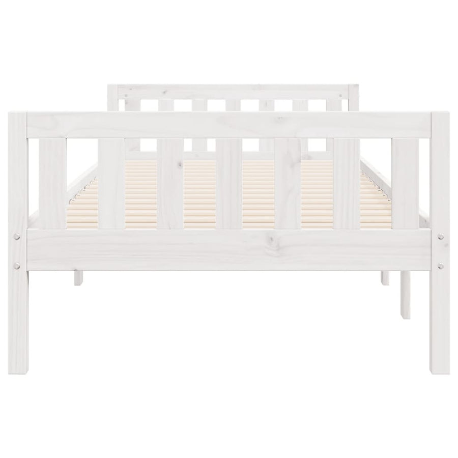 Kinderbed zonder matras massief grenenhout wit 90x190 cm