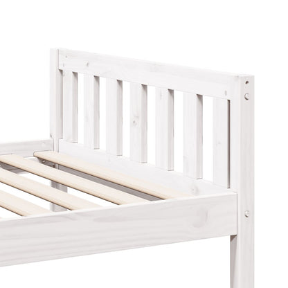 Kinderbed zonder matras massief grenenhout wit 90x190 cm