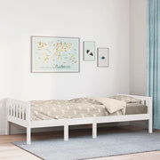 Kinderbed massief grenenhout wit 90x190 cm