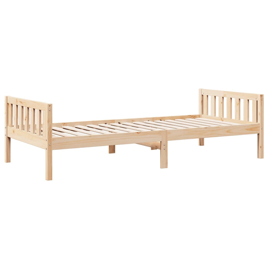 Kinderbed zonder matras massief grenenhout 75x190 cm