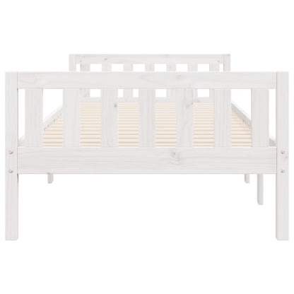 Kinderbed zonder matras massief grenenhout wit 75x190 cm