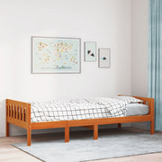 Kinderbed massief grenenhout wasbruin 75x190 cm