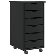 Ladekast MOSS 34x39x65.5 cm massief grenenhout zwart
