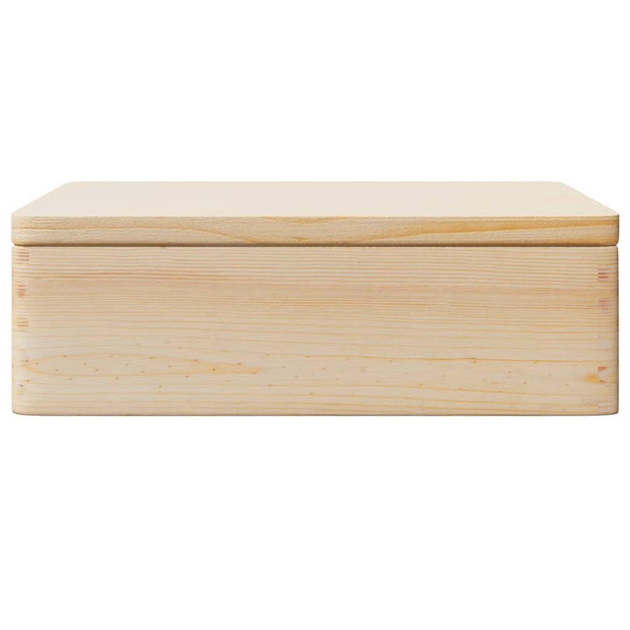 Houten kist met deksel 40x30x13 cm massief grenenhout