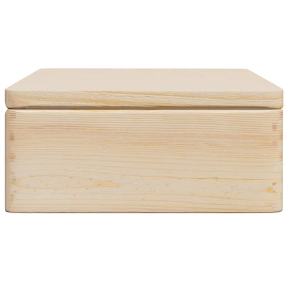 Houten kist met deksel 40x30x13 cm massief grenenhout