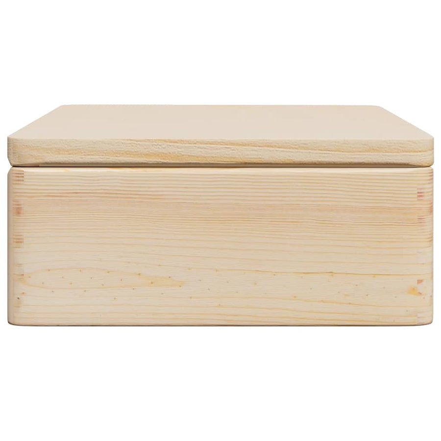 Houten kist met deksel 40x30x13 cm massief grenenhout