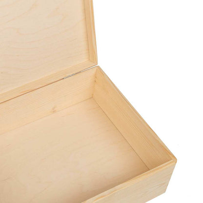 Houten kist met deksel 40x30x13 cm massief grenenhout