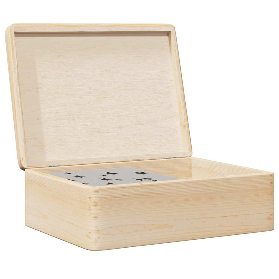 Houten kist met deksel 40x30x13 cm massief grenenhout