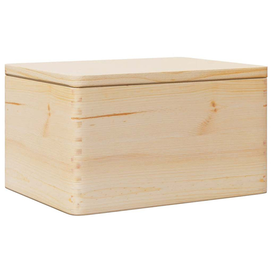 Houten kist met deksel 40x30x23 cm massief grenenhout