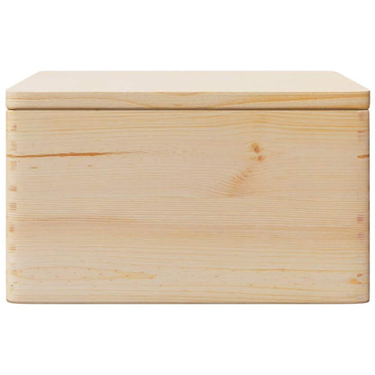 Houten kist met deksel 40x30x23 cm massief grenenhout