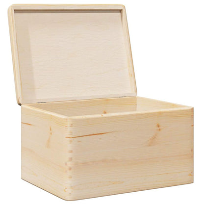 Houten kist met deksel 40x30x23 cm massief grenenhout