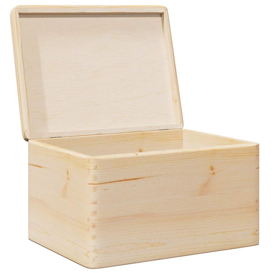 Houten kist met deksel 40x30x23 cm massief grenenhout
