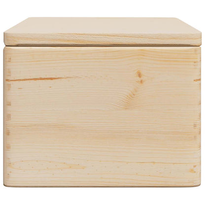 Houten kist met deksel 40x30x23 cm massief grenenhout