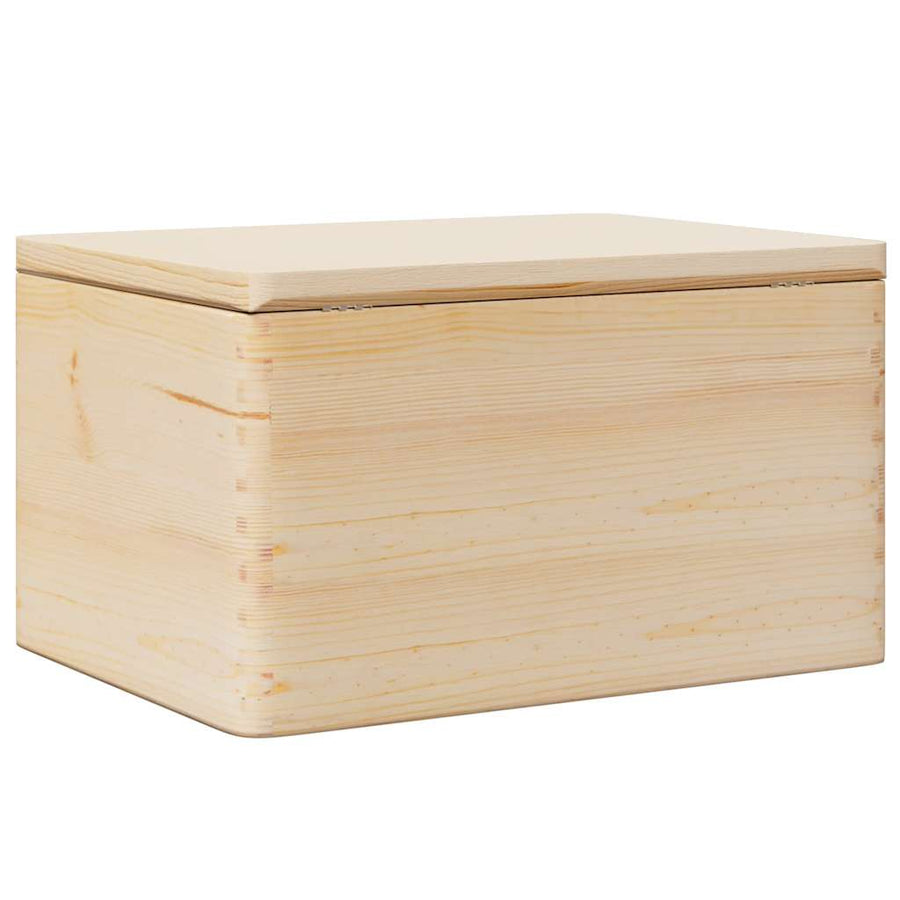Houten kist met deksel 40x30x23 cm massief grenenhout