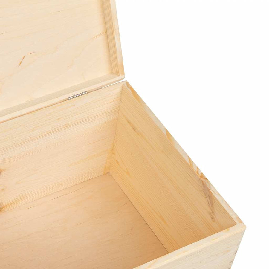 Houten kist met deksel 40x30x23 cm massief grenenhout