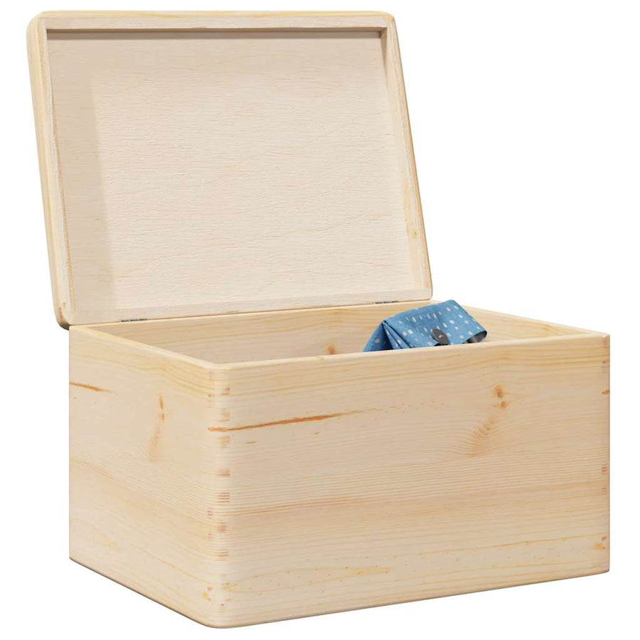 Houten kist met deksel 40x30x23 cm massief grenenhout