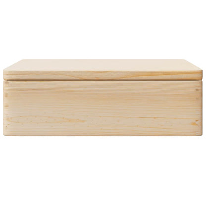 Houten kist met deksel&handvatten 40x30x13cm massief grenenhout