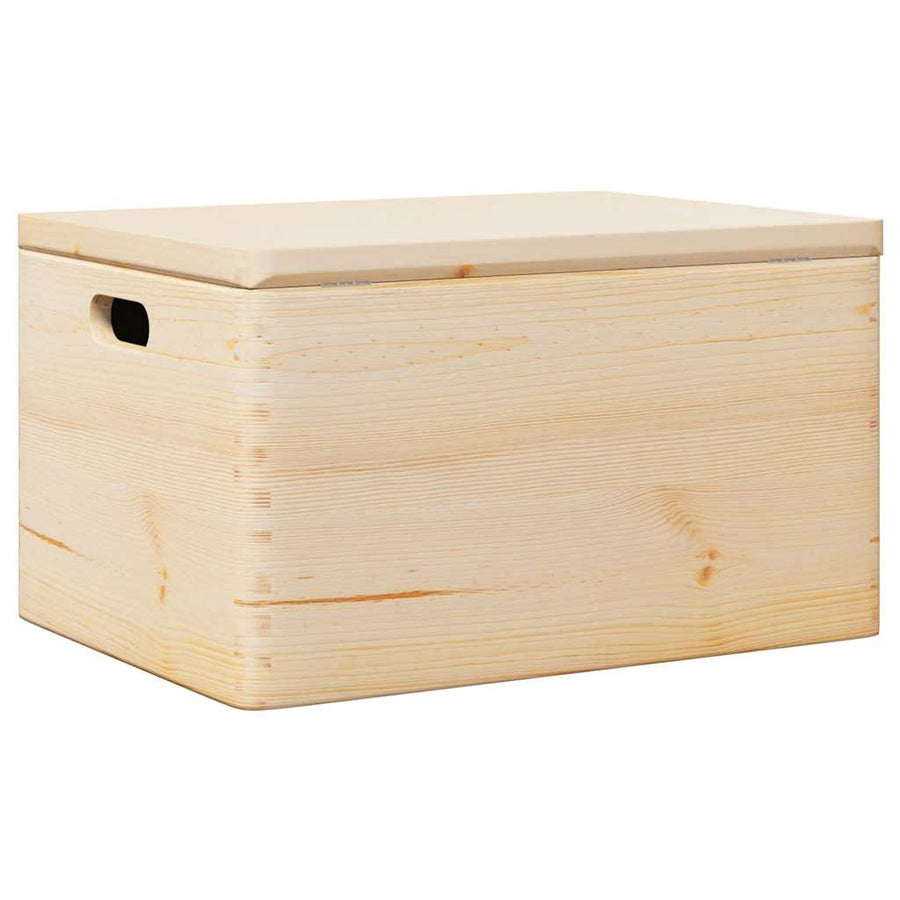 Houten kist met deksel&handvatten 40x30x23cm massief grenenhout