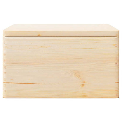Houten kist met deksel&handvatten 40x30x23cm massief grenenhout