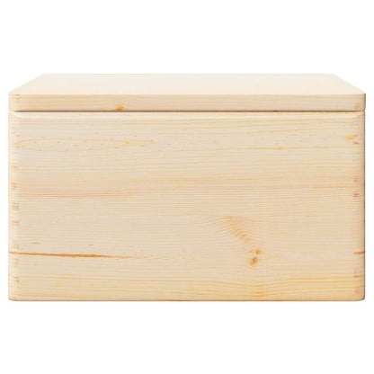 Houten kist met deksel&handvatten 40x30x23cm massief grenenhout