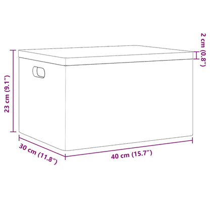 Houten kist met deksel&handvatten 40x30x23cm massief grenenhout