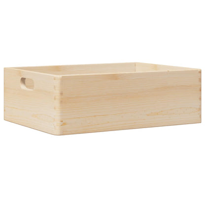 Houten kist met handvatten 40x30x13 cm massief grenenhout