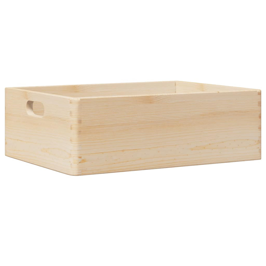 Houten kist met handvatten 40x30x13 cm massief grenenhout
