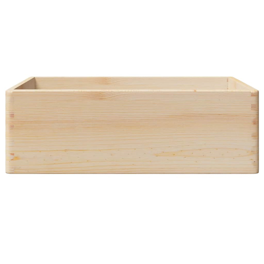Houten kist met handvatten 40x30x13 cm massief grenenhout