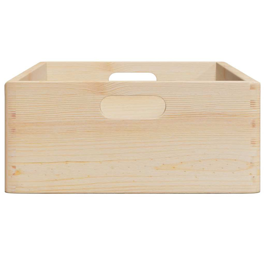 Houten kist met handvatten 40x30x13 cm massief grenenhout