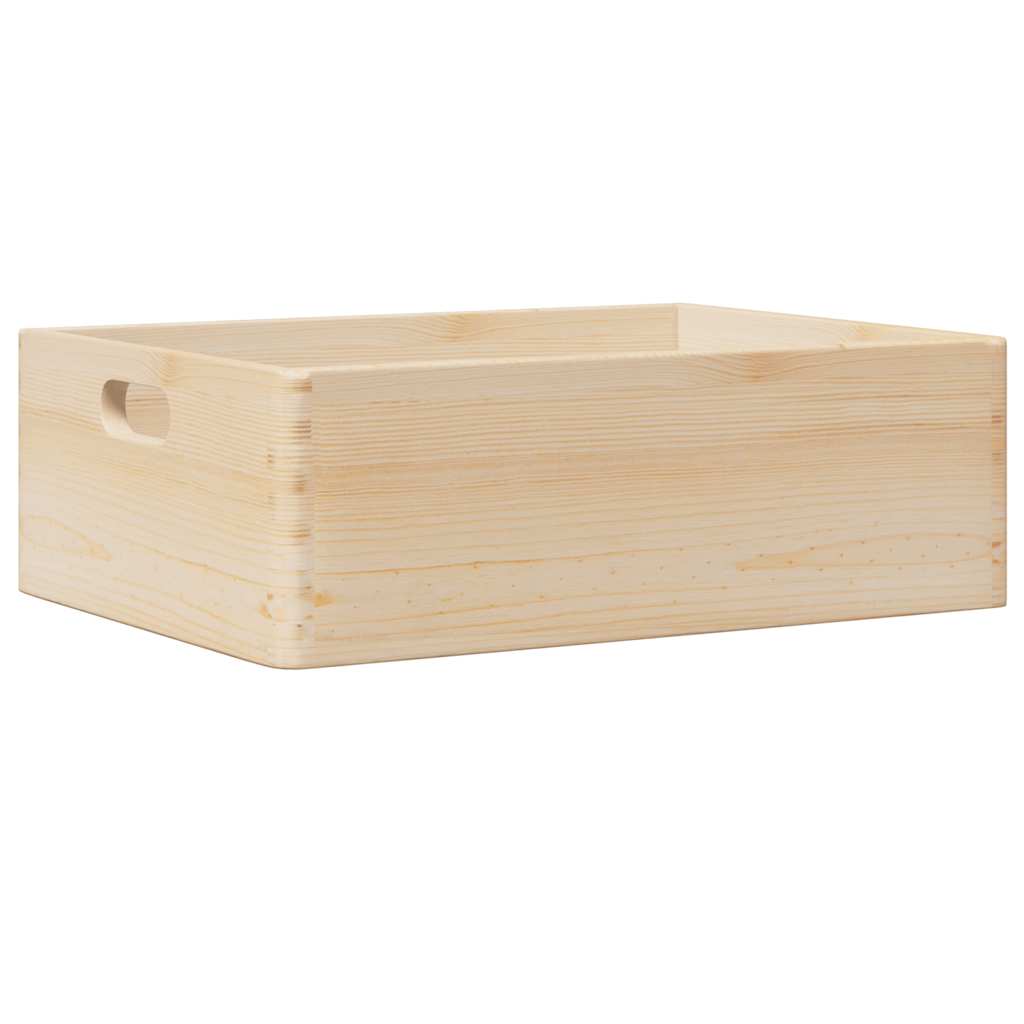 Houten kist met handvatten 40x30x13 cm massief grenenhout