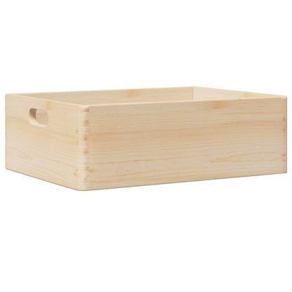 Houten kist met handvatten 40x30x13 cm massief grenenhout