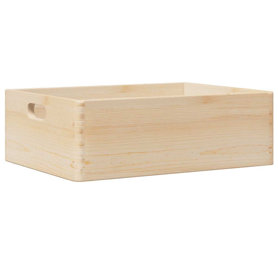 Houten kist met handvatten 40x30x13 cm massief grenenhout