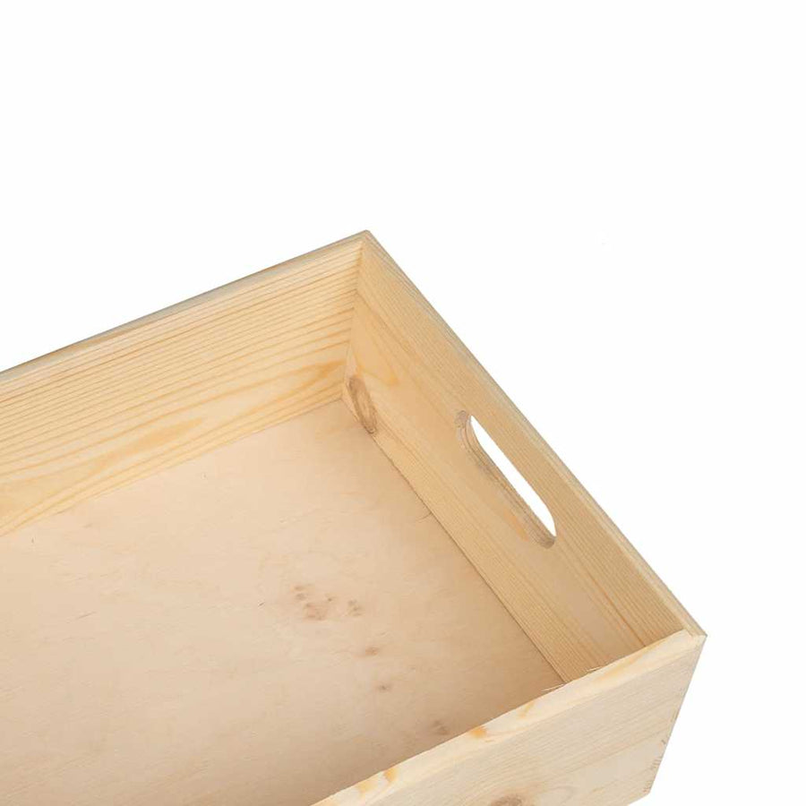 Houten kist met handvatten 40x30x13 cm massief grenenhout