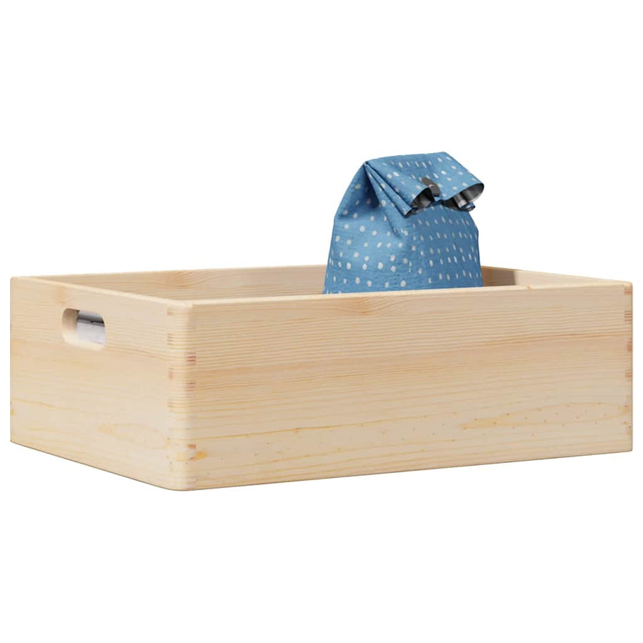 Houten kist met handvatten 40x30x13 cm massief grenenhout
