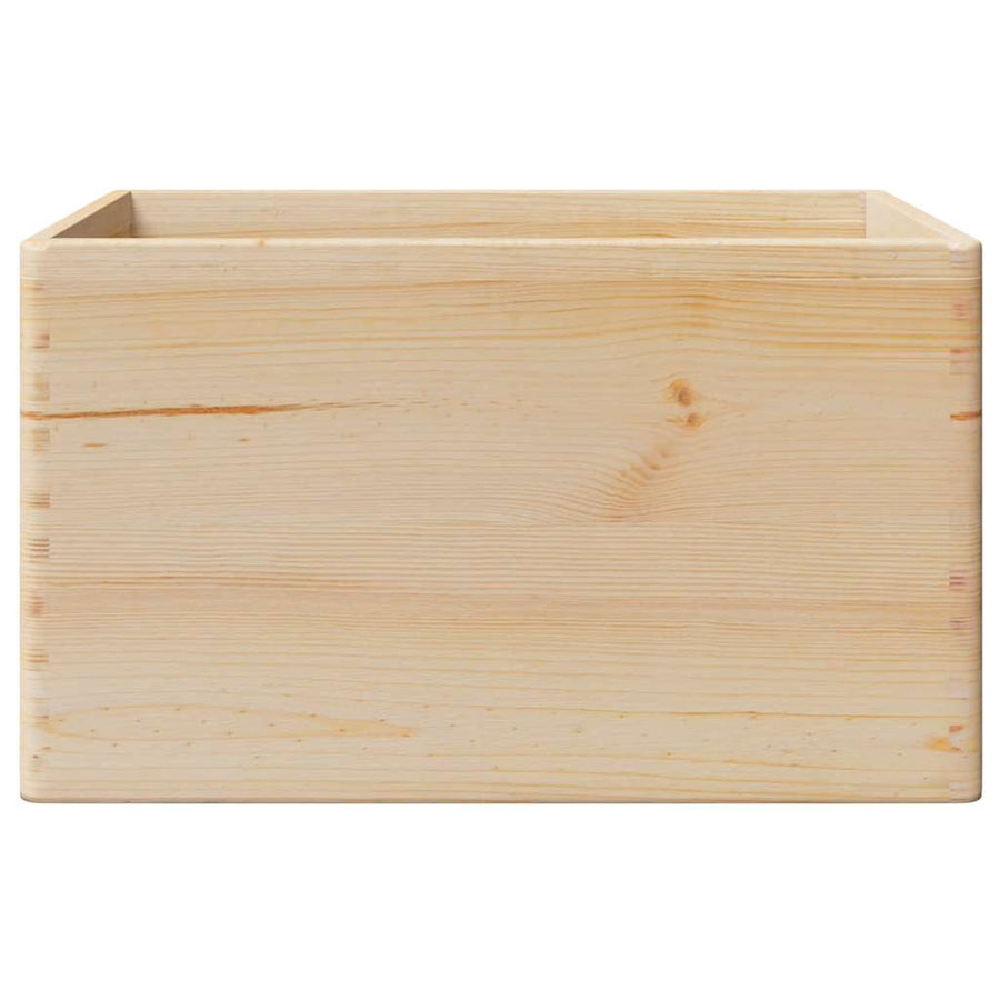 Houten kist met handvatten 40x30x23 cm massief grenenhout