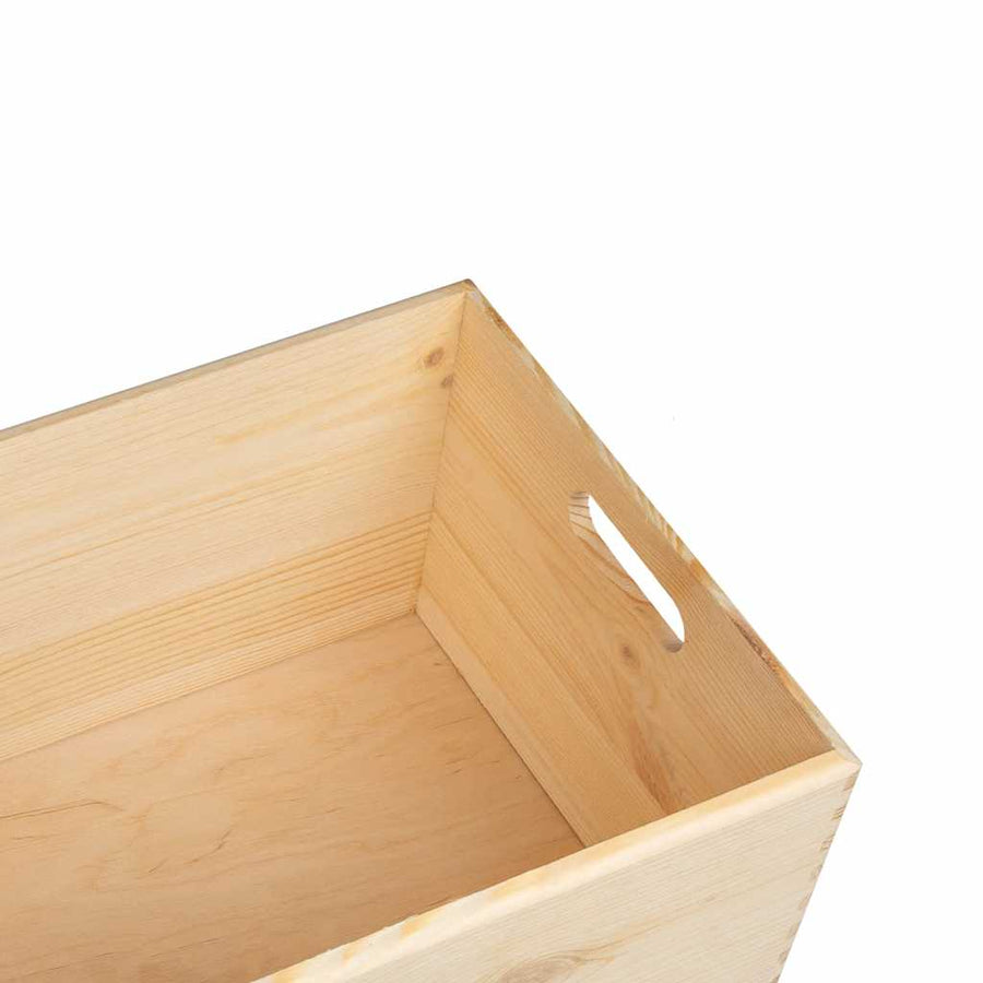 Houten kist met handvatten 40x30x23 cm massief grenenhout