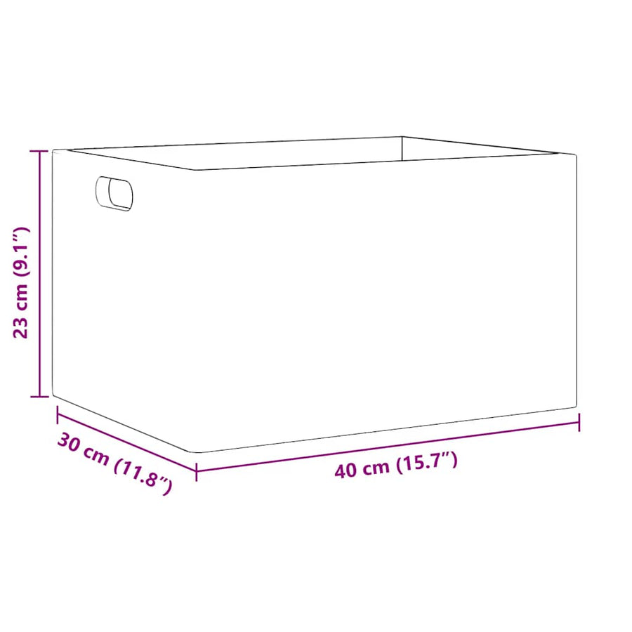Houten kist met handvatten 40x30x23 cm massief grenenhout