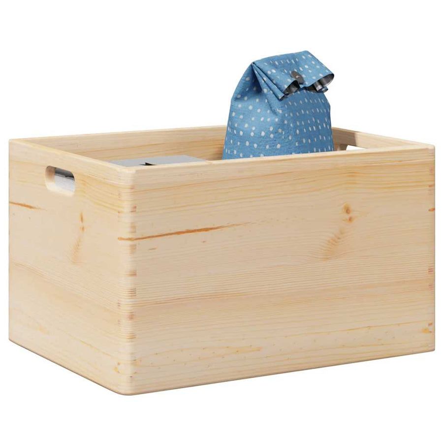 Houten kist met handvatten 40x30x23 cm massief grenenhout