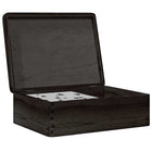 Houten kist 40x30x13 cm massief grenenhout zwart