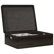 Houten kist 40x30x13 cm grenenhout zwart