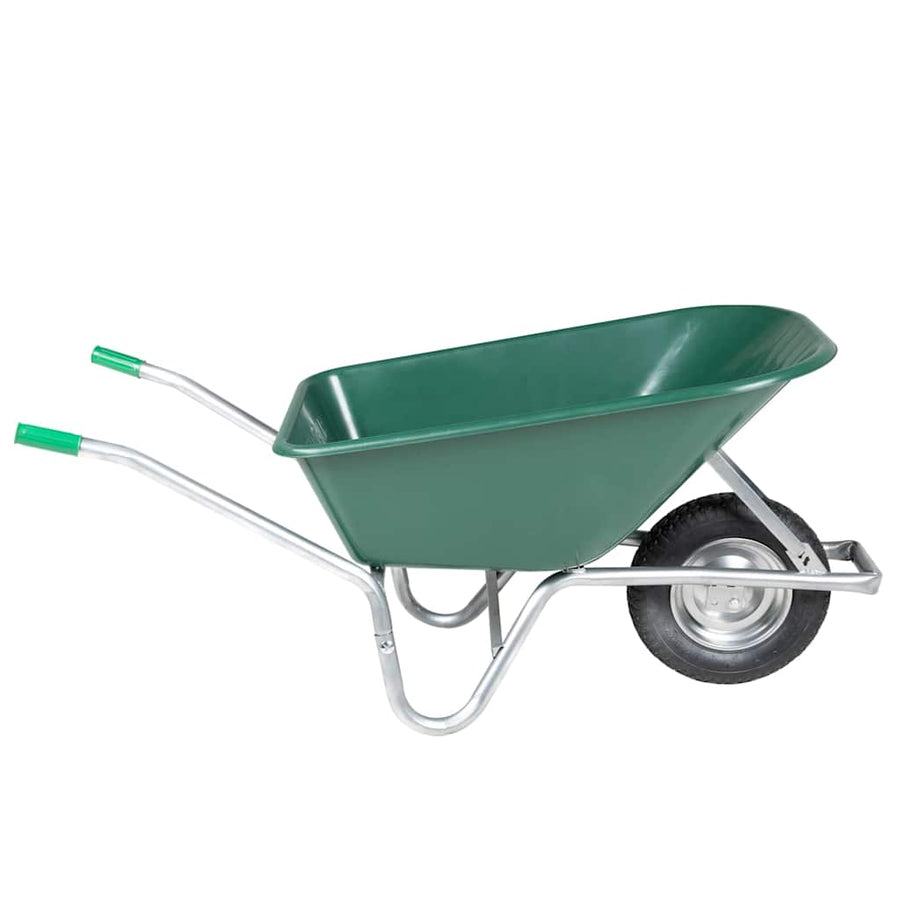 Kruiwagen 90 L 150 kg gegalvaniseerd staal en kunststof groen