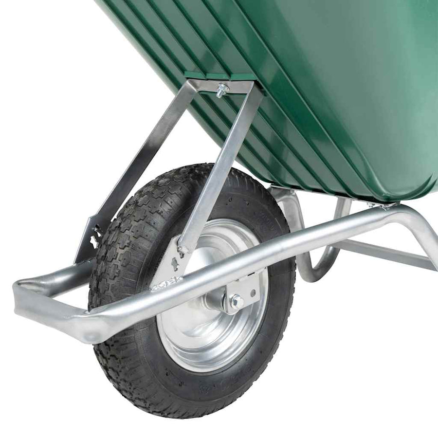 Kruiwagen 90 L 150 kg gegalvaniseerd staal en kunststof groen