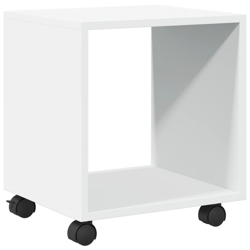 Rolkast 37x33x42,5 cm bewerkt hout wit