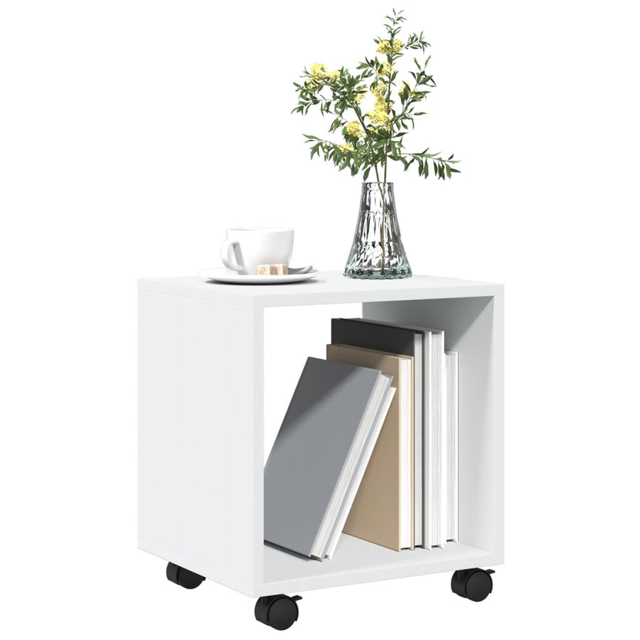 Rolkast 37x33x42,5 cm bewerkt hout wit