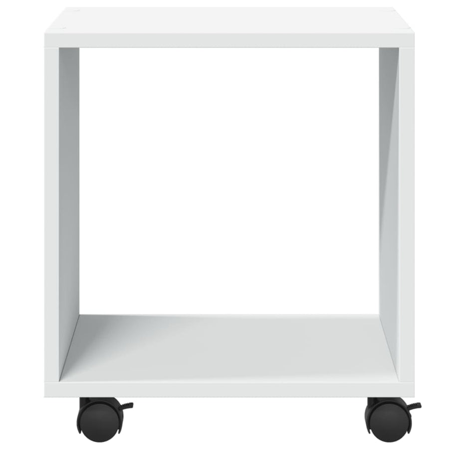 Rolkast 37x33x42,5 cm bewerkt hout wit