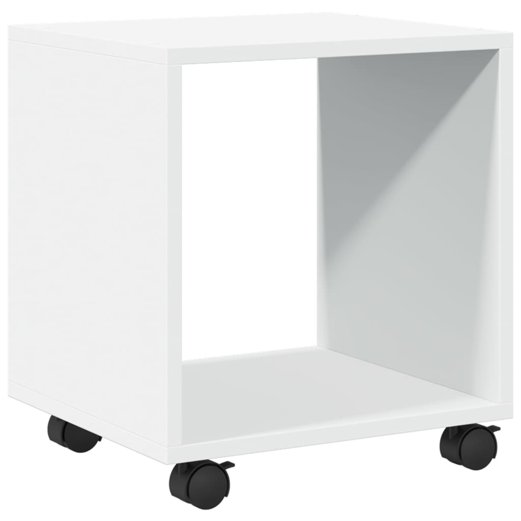 Rolkast 37x33x42,5 cm bewerkt hout wit